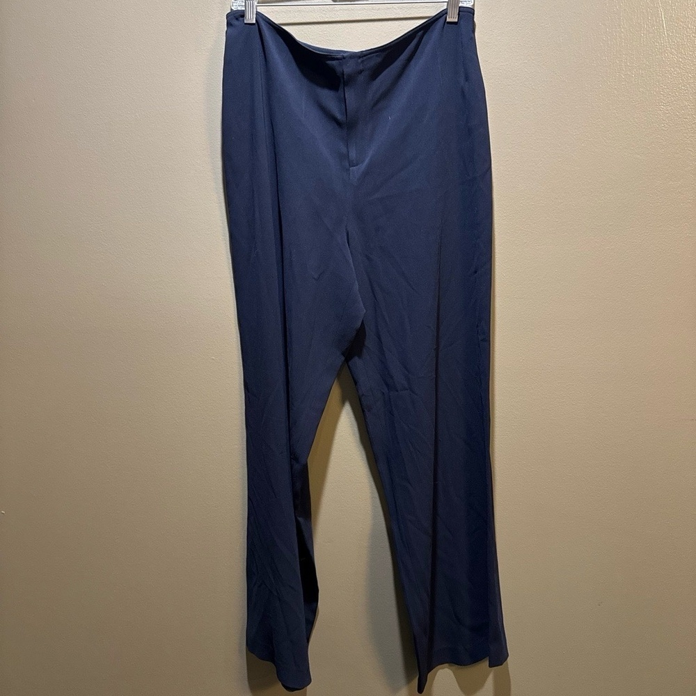 Ellen Tracy Y2K Navy Blue Elegant Dressy Trousers Size 10 - Picture 3 of 9